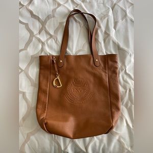 Ralph Lauren Crown Embossed LXVII Leather Tote